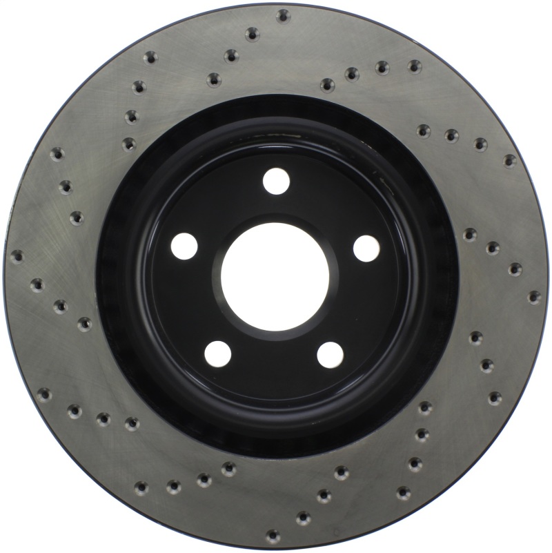 Pontiac G8 Brake Rotor (1) - Front Left - Stoptech - Drilled Sport - Black - `08-`09