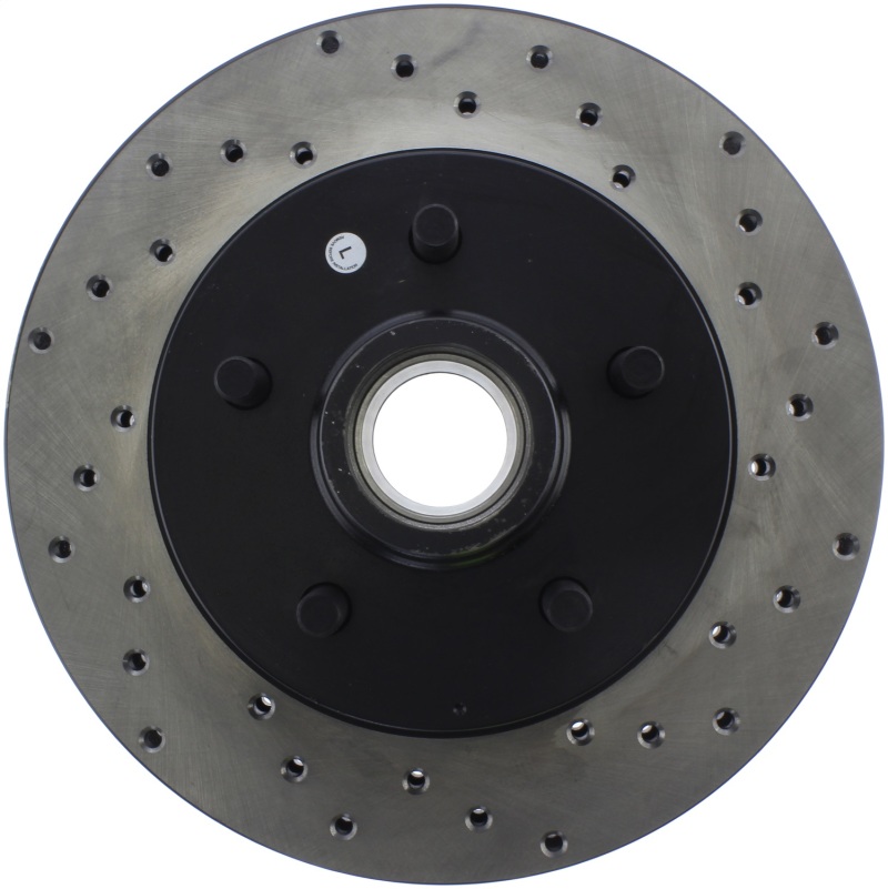 GMC Savana 1500 Brake Rotor (1) - Front Left - Stoptech - Drilled Sport - Black - `96-`02