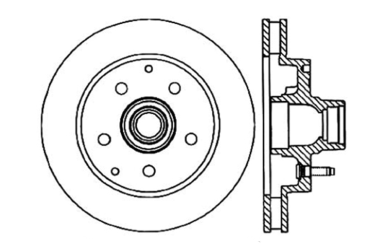 GMC Yukon Brake Rotor (1) - Front Left - Stoptech - Drilled Sport - Black - `95-`00