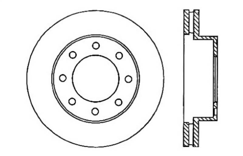 Chevrolet Express 4500 Brake Rotor (1) - Stoptech - Drilled - Black - `09-`19