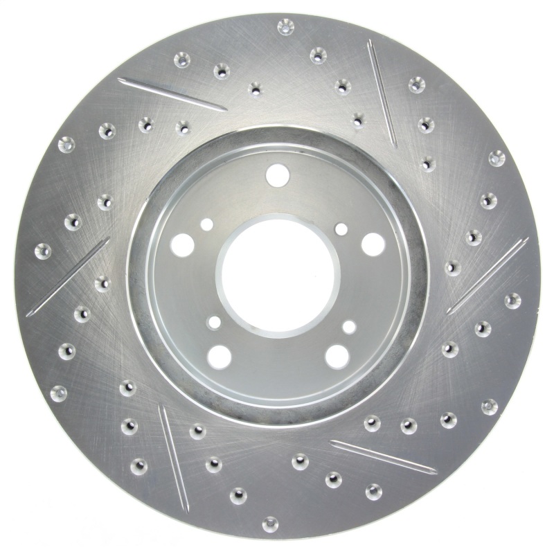 Honda Element Brake Rotor (1) - Front Right - Stoptech - Drilled & Slotted - Black - `03-`11