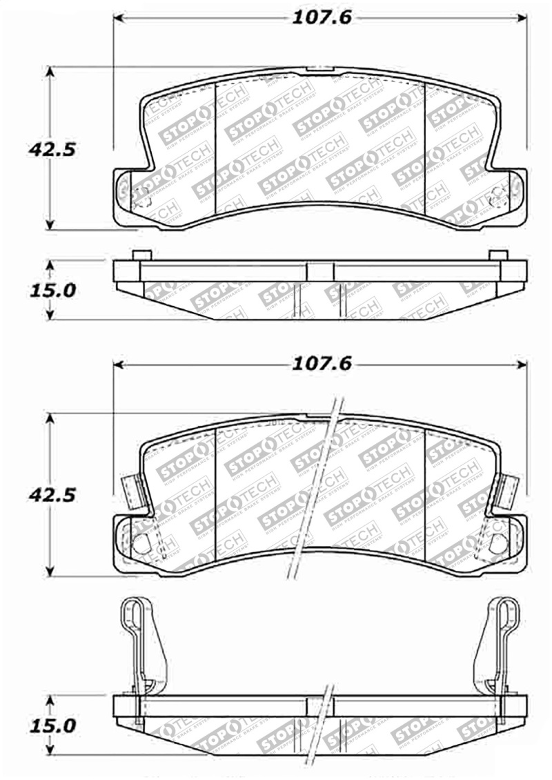 Lexus RX300 Brake Pads - Front - Stoptech - Street Select - `99-`03