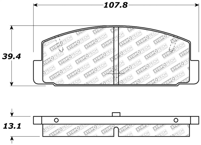 Mazda Protege Brake Pads - Front/Rear - Stoptech - Street Select - 2003