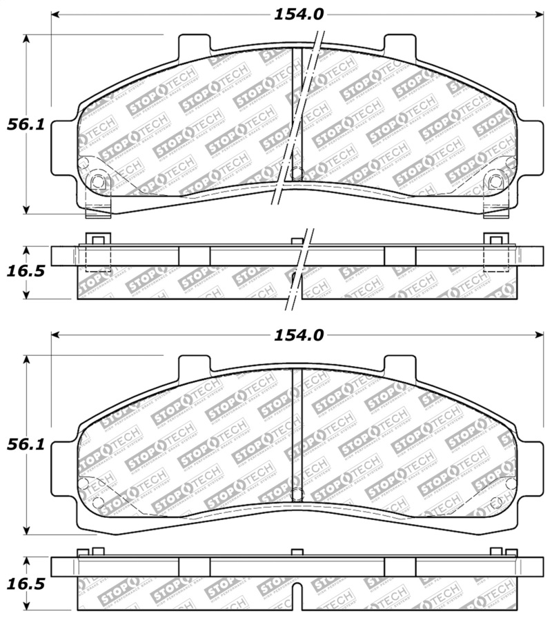 Mazda B4000 Brake Pads - Rear - Stoptech - Street Select - `95-`09