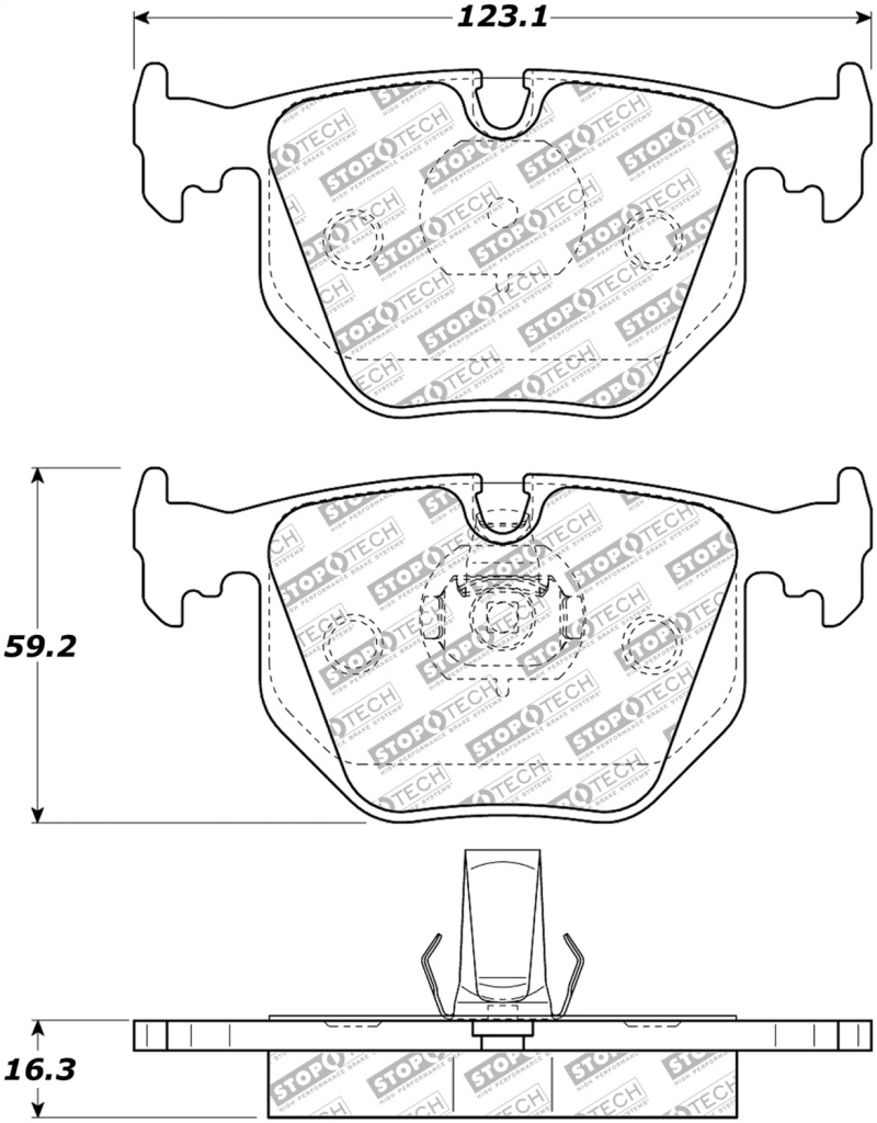 Land Rover Range Rover Brake Pads - Front - Stoptech - Street Select - `03-`05