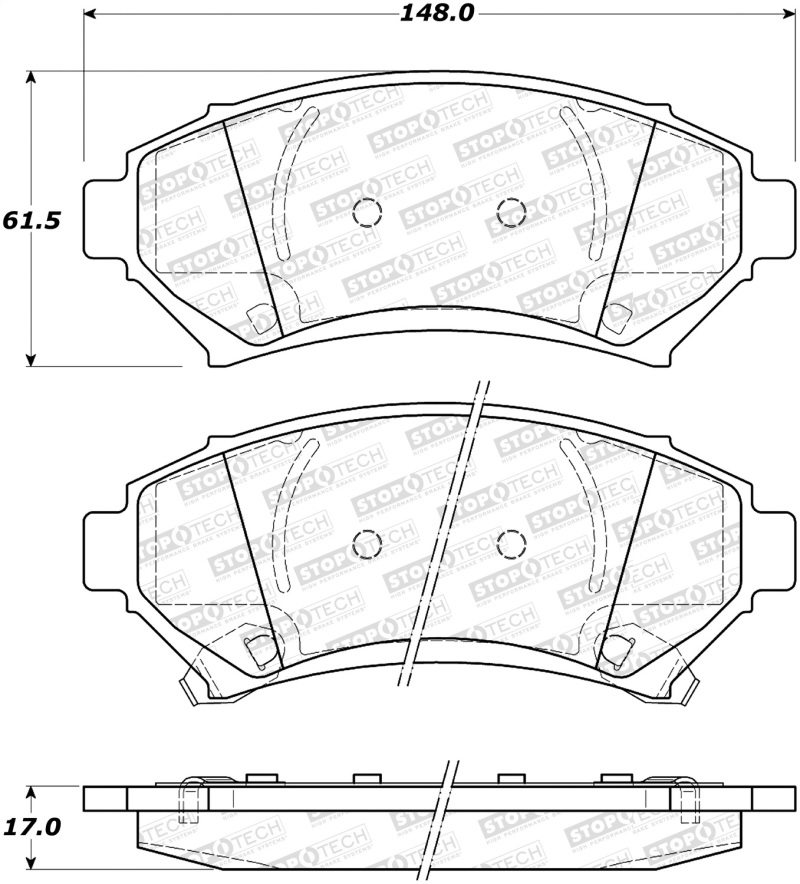 Chevrolet Impala Brake Pads - Stoptech - Street Select - `00-`05