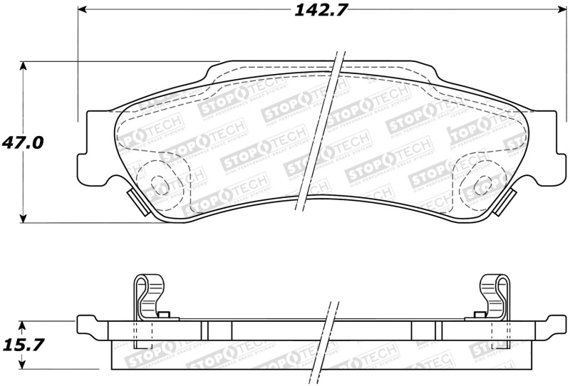 GMC Sonoma Brake Pads - Stoptech - Street Select - `98-`04