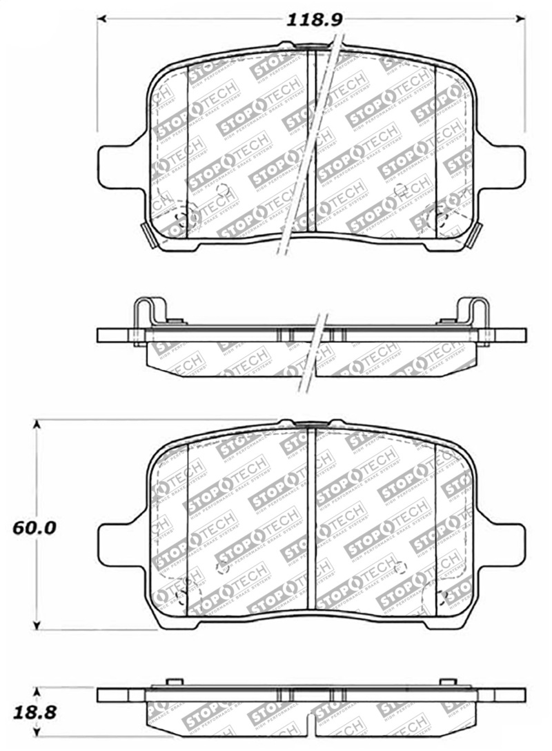 Chevrolet HHR Brake Pads - Front - Stoptech - Street Select - `06-`11
