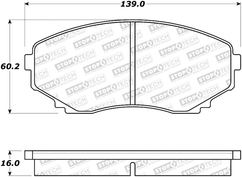 Mazda MPV Brake Pads - Rear - Stoptech - Street - `92-`06