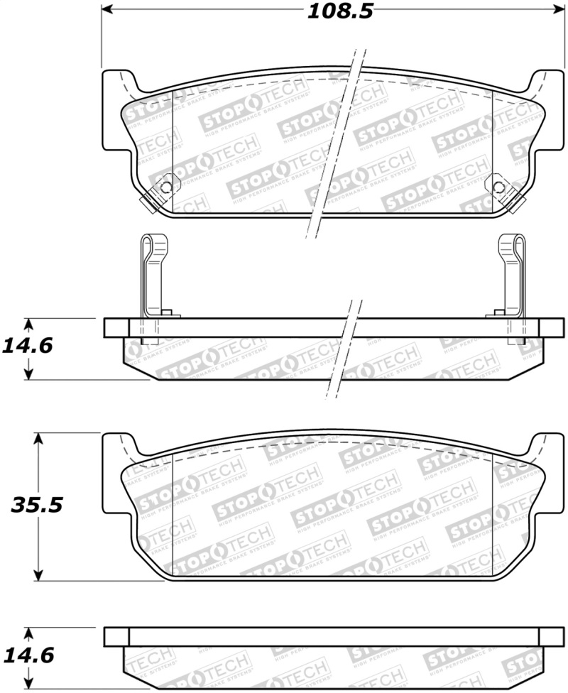 Infiniti Q45 Brake Pads - Front - Stoptech - StopTech Street - `97-`06