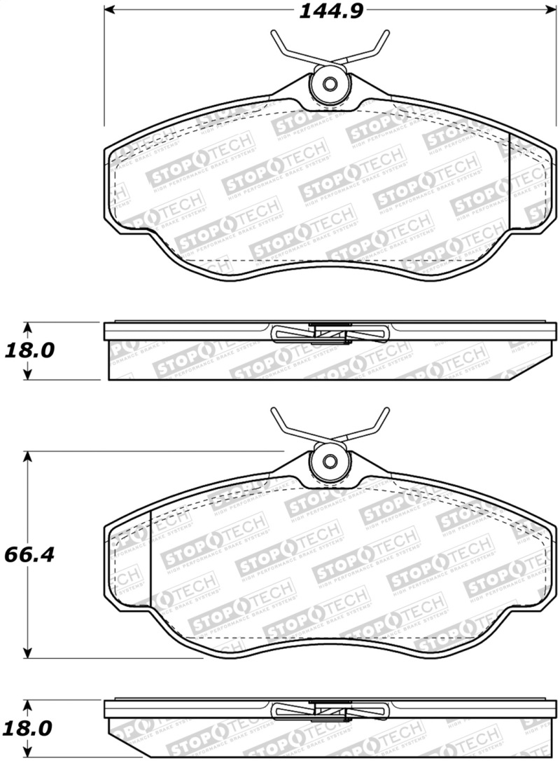 Land Rover Discovery Brake Pads - Stoptech - Street with Shims/Hardware - `99-`04