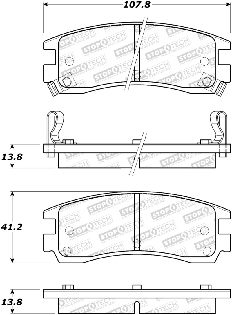 Pontiac Bonneville Brake Pads - Stoptech - Street - `00-`05