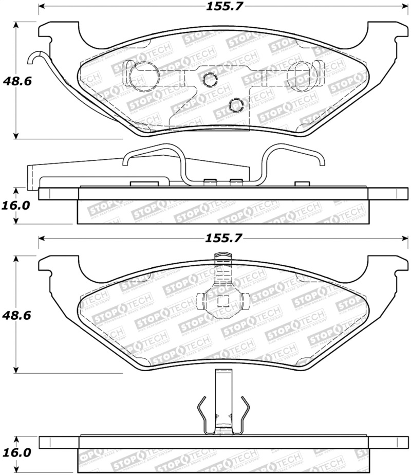 Chrysler Grand Voyager Brake Pads - Stoptech - Street - `95-`02