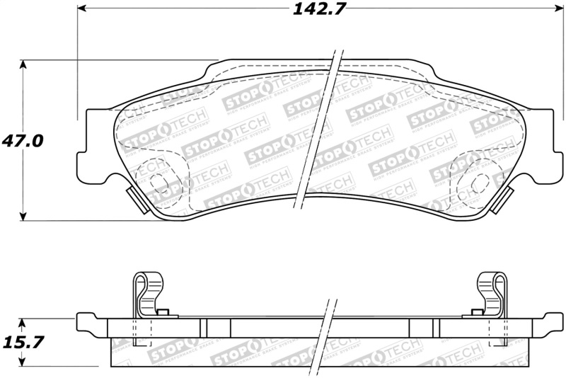 GMC Sonoma Brake Pads - Stoptech - Street - `98-`04