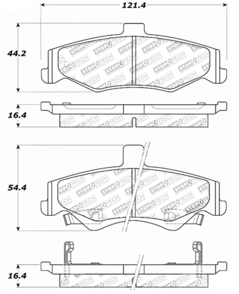 Pontiac Firebird Brake Pads - Stoptech - ST Street - `98-`02