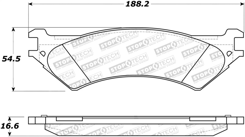 Ford E-350 Econoline Club Wagon Brake Pads - Stoptech - Street - `99-`02