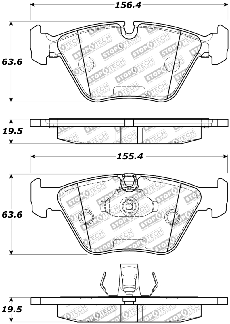 BMW Z4 Brake Pads - Front - Stoptech - Street - `06-`09