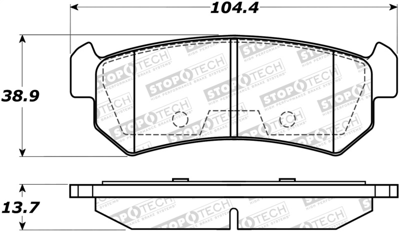 Chevrolet Optra Brake Pads - Stoptech - ST Street - `04-`07