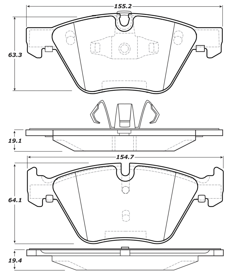 BMW 1 Series Brake Pads - Stoptech - Street Touring - `05-`11