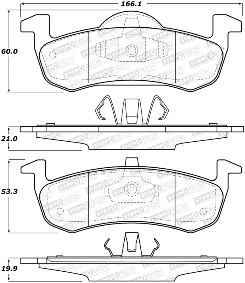 Lincoln MKT Brake Pads - Stoptech - Street - `13-`19