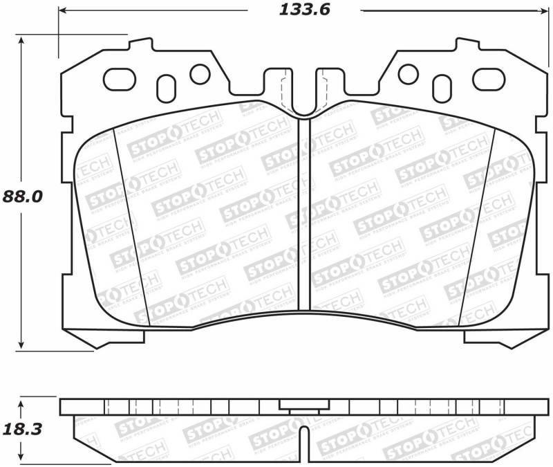 Lexus LS600h Brake Pads - Stoptech - Street - `08-`16