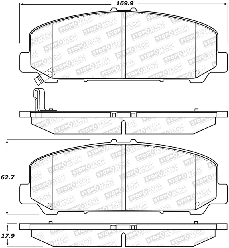 Nissan Titan Brake Pads - Stoptech - Street - `07-`10