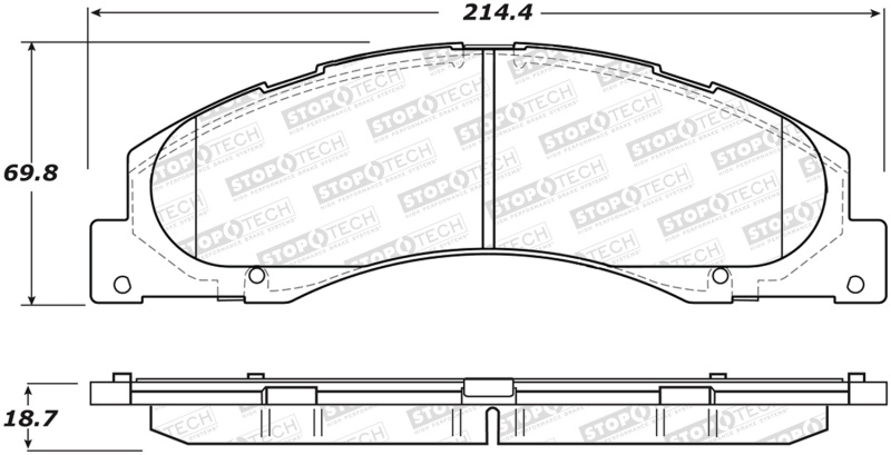 Ford Econoline Wagon Brake Pads - Front - Stoptech - Street - `10-`14