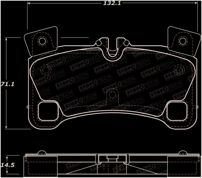 Volkswagen Touareg Brake Pads - Front - Stoptech - Street - `08-`09