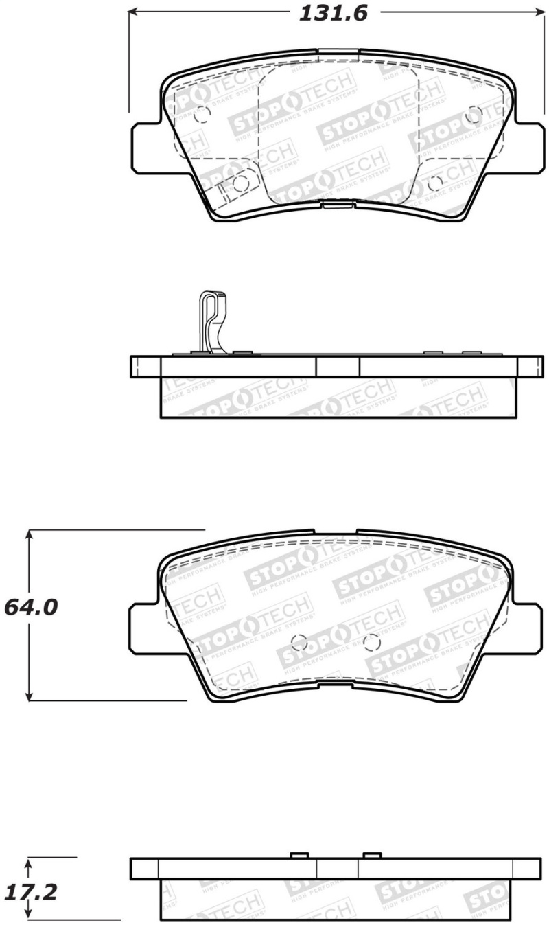 Hyundai Azera Brake Pads - Stoptech - Street - `12-`17