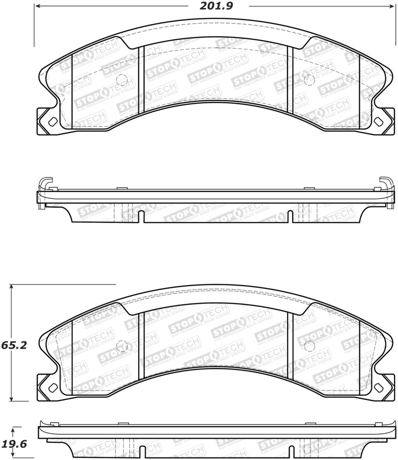 Nissan Titan Brake Pads - Front - Stoptech - Street - 2016