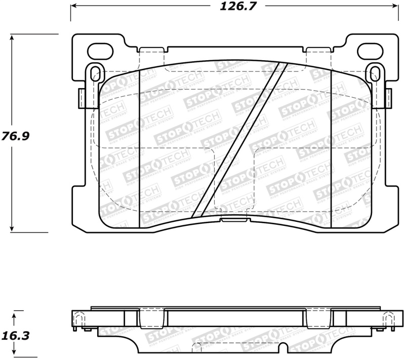 Hyundai Equus Brake Pads - Front - Stoptech - Street - `12-`16
