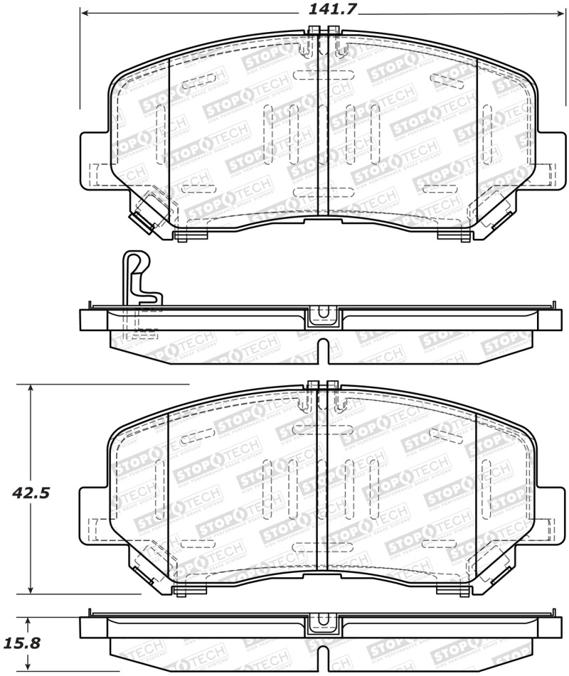 Mazda CX-5 Brake Pads - Rear - Stoptech - Street - `13-`20