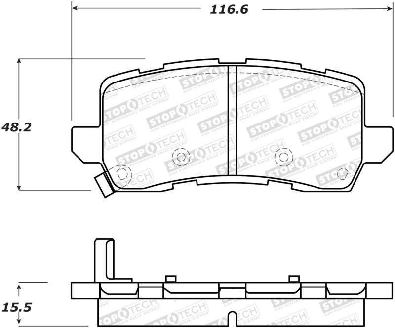 Acura TLX Brake Pads - Rear - Stoptech - OE-Style Street - `15-`20