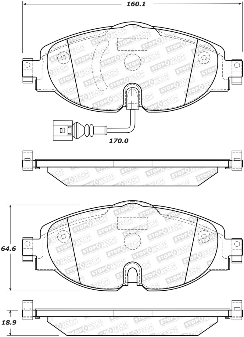 Volkswagen Taos Brake Pads - Front - Stoptech - ST Street - `21-`27