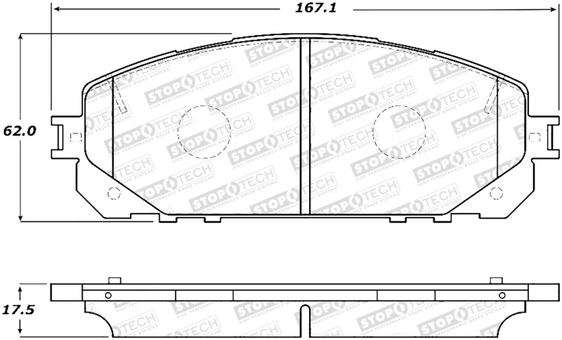 Cadillac CTS Brake Pads - Front - Stoptech - Street - `15-`19