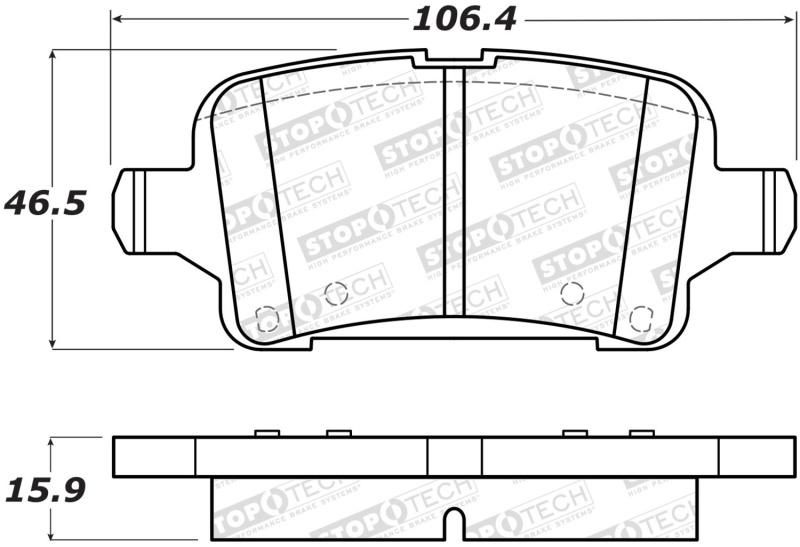Buick Regal TourX Brake Pads - Front - Stoptech - Street - `18-`20