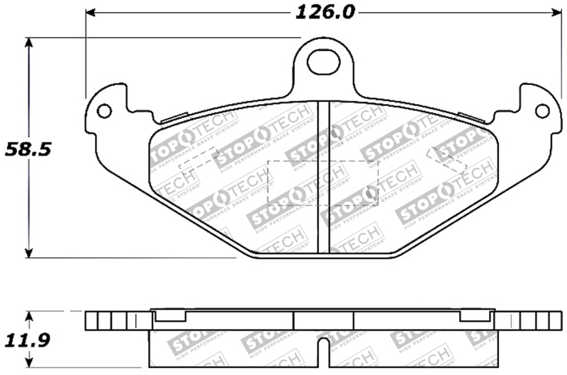 Lotus Elise Brake Pads - Rear - Stoptech - Sport - `05-`15