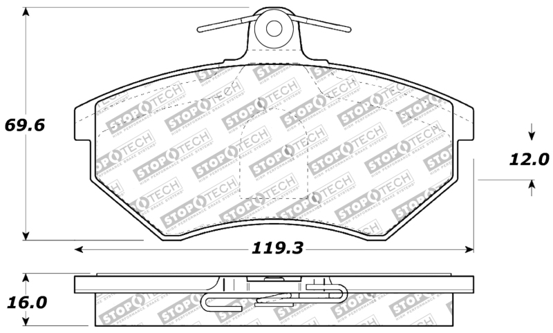 Volkswagen Cabrio Brake Pads - Stoptech - Performance - `94-`02