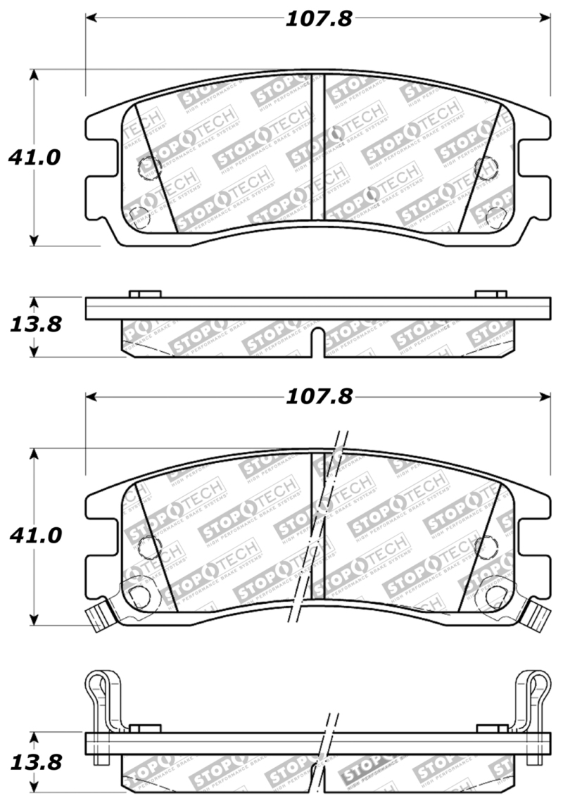 Buick Century Brake Pads - Front - Stoptech - Sport - `04-`05