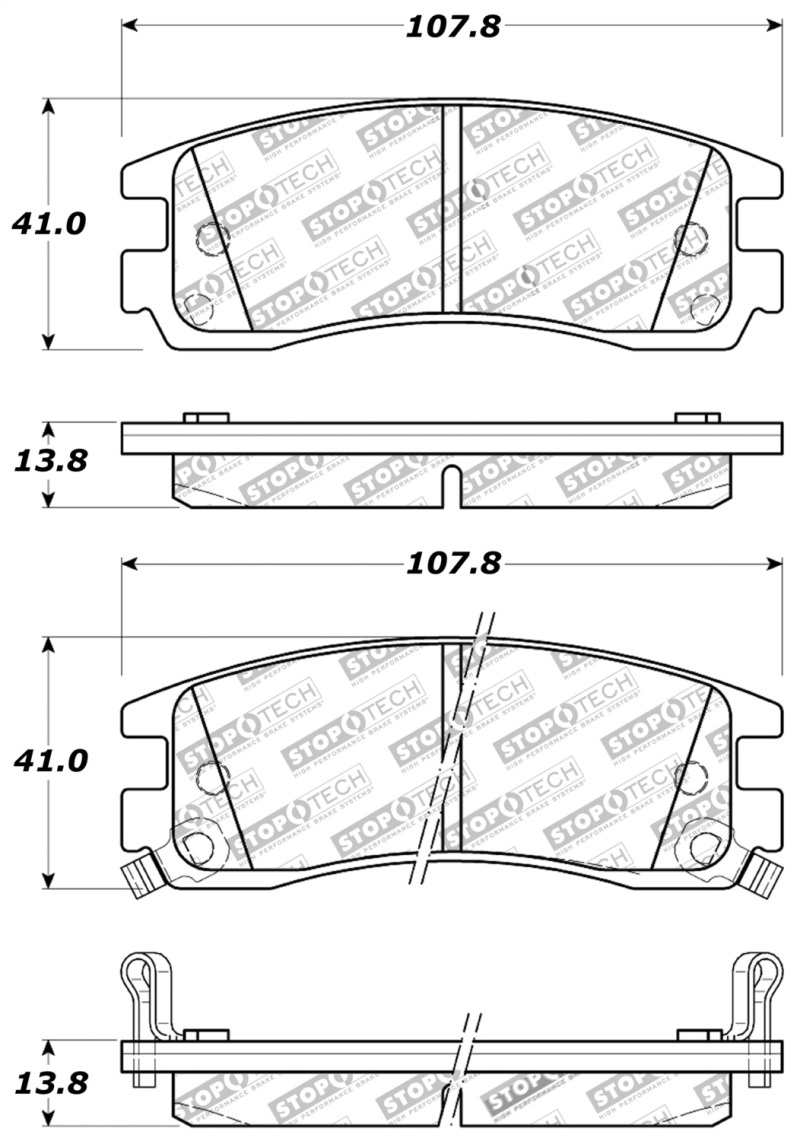 Pontiac Montana Brake Pads - Front - Stoptech - Sport - `02-`04