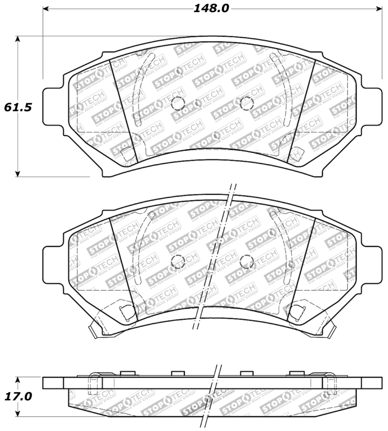 Pontiac Montana Brake Pads - Front - Stoptech - Sport - `99-`05