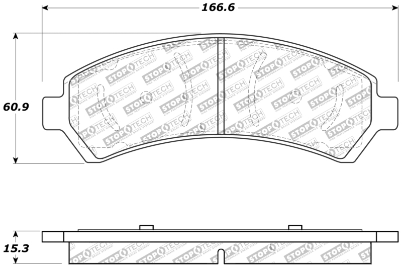 GMC Sonoma Brake Pads - Rear - Stoptech - Sport - `98-`04