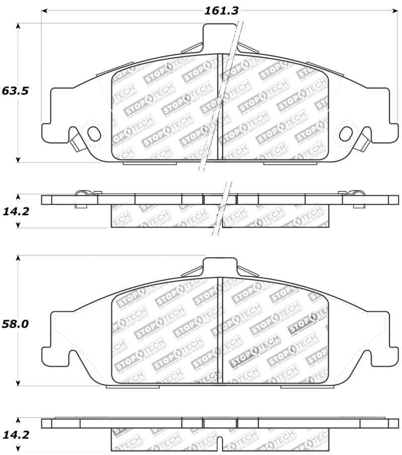 Pontiac Grand Am Brake Pads - Rear - Stoptech - Sport - `99-`05