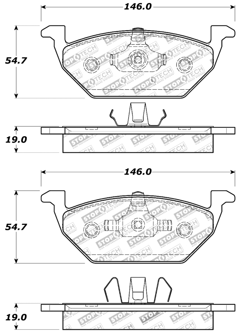 Volkswagen Gol Sedan Brake Pads - Stoptech - Sport - 2017
