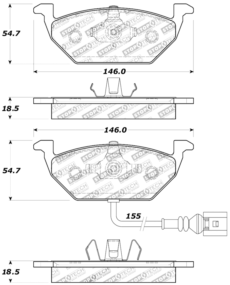 Audi A3 Brake Pads - Stoptech - Sport - `98-`04