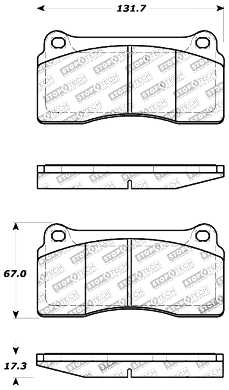 Aston Martin Vanquish Brake Pads - Front + Rear - Stoptech - Sport - `01-`05