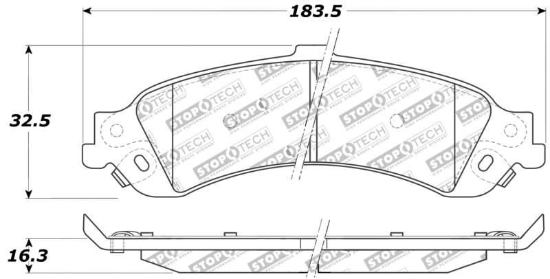 Cadillac Escalade EXT Brake Pads - Stoptech - Performance - `02-`06