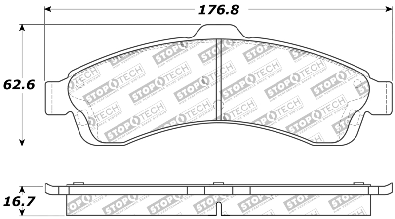 Chevrolet SSR Brake Pads - Rear - Stoptech - Sport - `03-`05
