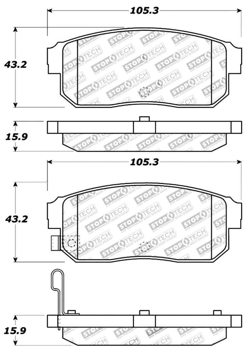 Infiniti I35 Brake Pads - Rear - Stoptech - Sport Brake Pads - `02-`04