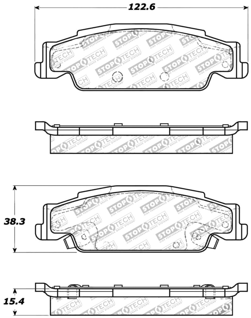 Cadillac STS Brake Pads - Stoptech - Sport - `05-`11
